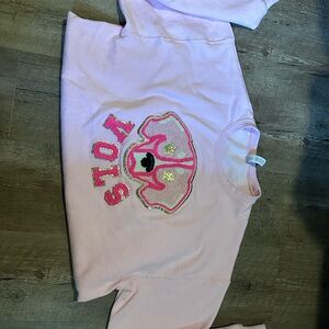 Jerzees Pink Sweatshirt with Sequin Design